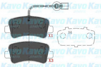 KAVO PARTS kbp6590 -  Комплект тормозных колодок, дисковый тормоз